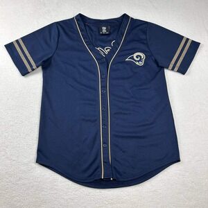 Vintage NFL St. Louis‎ Rams Button Up Baseball Jersey Women's Size Medium